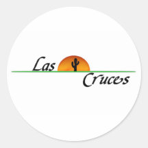 Las Cruces Runder Aufkleber