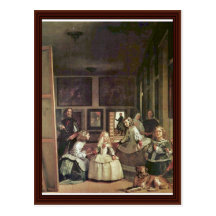 Las Meninas (Selbstporträt mit der Königsfamilie) Postkarte