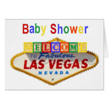 Las Vegas-Babyparty-Einladungen Grußkarten