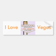 Las Vegas-Flitterwochen Autoaufkleber