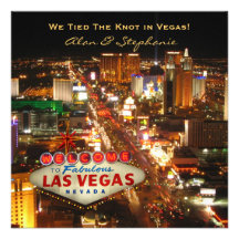 Las Vegas-Heirat-Mitteilungs-Karten Individuelle Ankündigungskarte
