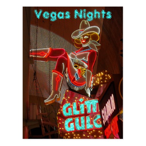 Las Vegas-Nächte Postkarte