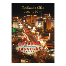 Las Vegas-Streifen-Hochzeits-Einladung