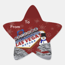 Las Vegas-Weihnachtsgeschenk-Aufkleber