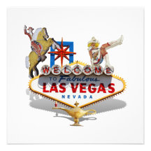 Las Vegas-Willkommensschild Individuelle Einladung