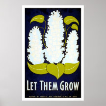 Lassen Sie Blume 1938 WPA wachsen Plakatdruck