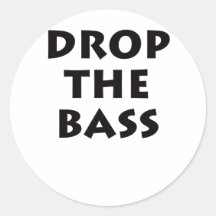 Lassen Sie den Baß fallen Runder Sticker