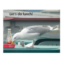 "Lassen Sie uns das Mittagessen tun!" Postkarte