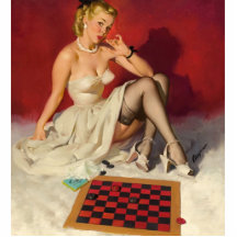 Lässt Spiel ein Spiel - Retro Pinup-Mädchen Fotostatuen