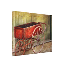 Lastwagen - der alter roter Lastwagen Galerie Faltleinwand