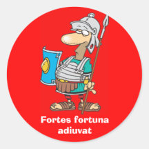Latein: Stärkenfortuna adiuvat Runde Sticker