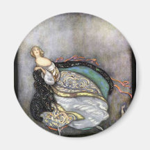 Laufende Prinzessin Kühlschrankmagnet