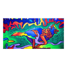 Laufender Wolf durch Piliero Individuelle Photo Karten