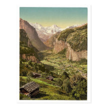 Lauterbrunnen Tal und Briethorn, von Wengen, B Postkarte