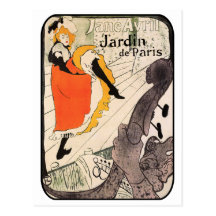 Lautrec: Jane Avril, Jardin De Paris Postkarten