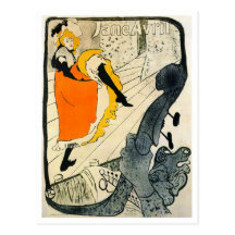 Lautrec: Tanzen Jane-Avril Können-Kann Postkarten