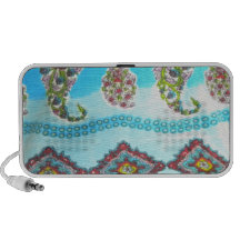 Lautsprecherpaisley blaues indisches Hindi krishna
