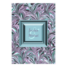 Lavendel-aquamarines Blau Save the Date Individuelle Ankündigung