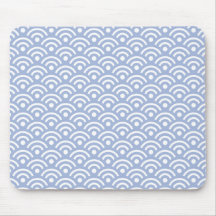 Lavendel blaues Seigaiha Muster Mousepad