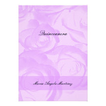 Lavendel-Rosen Quinceanera Einladung