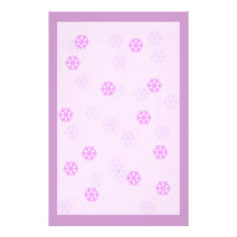 Lavendel-Schneeflocke-Winter stationär Personalisiertes Druckpapier