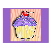 Lavendel-Traube mattierte KUCHEN-POSTKARTE