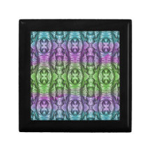 Lavender Mint Organic Wing Pattern Jewelry Box