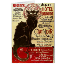 Le Chat Noir, Vente Hôtel Drouot Grußkarten