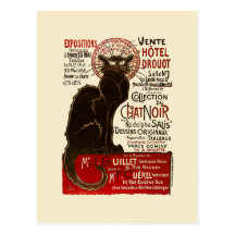 Le Chat Noir, Vente Hôtel Drouot Postkarte