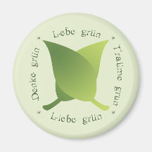 Lebe grün, liebe grün, träume grün, denke grün kühlschrankmagnet