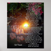 "Leben Ihr Leben" Tecumseh Dreamcatcher Sonnenunte Posterdruck