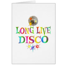 Leben lang Disco Grußkarte