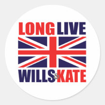 Leben lang Willen u. Kate Runde Sticker