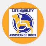 LEBEN-MOBILITÄTS-UNTERSTÜTZUNGS-HUNDE RUNDER AUFKLEBER