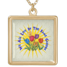 Leben Sie im Friedensgarten Personalisierter Schmuck