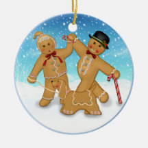 Lebkuchen-Familien-Verzierung Ornament