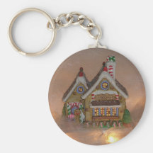 Lebkuchen-Haus-Porzellan Schlüsselbänder