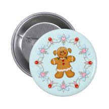 Lebkuchen-Mädchen Anstecknadel