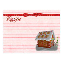 Lebkuchenhaus-Rezeptkartenpostkarte