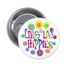 Lebt lang Hippies Anstecknadel