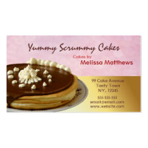 Leckere Kuchen rot und gelbe Visitenkarte