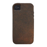 Lederne Beschaffenheit Browns iPhone 4/4S Case