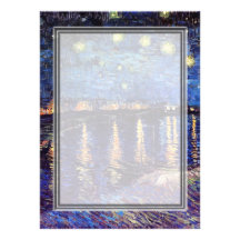 leere Einladung, sternenklare Nacht Van Gogh