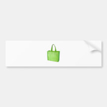 Leere grüne wiederverwendbare Einkaufstüte Auto Sticker