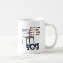 Leerer Stuhl, leerer Obama Tassen