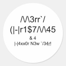 LEET Weihnachten Runder Sticker