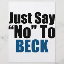Lehnen Sie einfach Beck ab Bedruckte Flyer