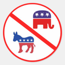 Lehnen Sie einfach Republikaner und Demokraten ab Sticker