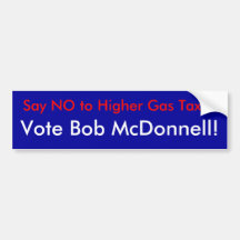 Lehnen Sie höhere Gassteuern, Abstimmungs-Bob McDo Autosticker