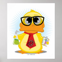 Lehrer für Wissenschafts-Ente Poster
